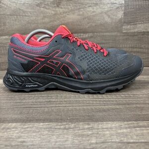 Asics Gel-Sonoma 4 Gray Red Womens US Size 8.5 EUR 40 1012A160 Running Shoes